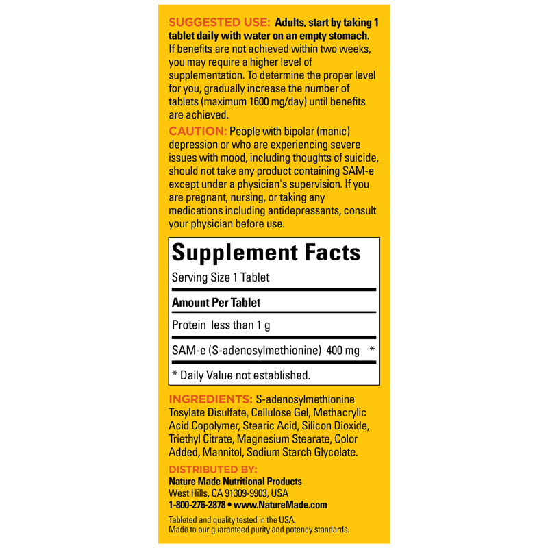 SAM-e Complete®◆ 400 mg Tablets