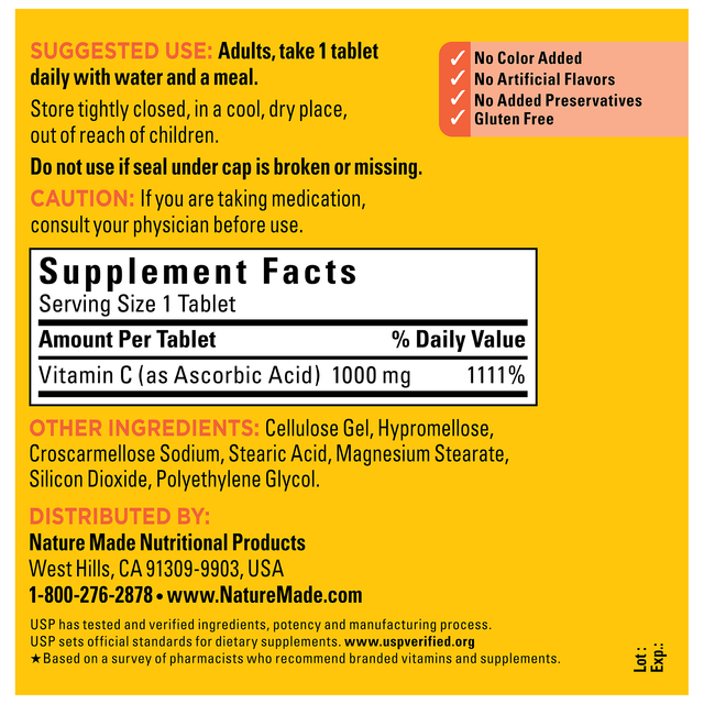 Vitamin C Extra Strength 1000 mg Tablets