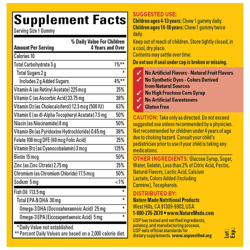 Kids First® Multivitamin + Omega-3 Gummies
