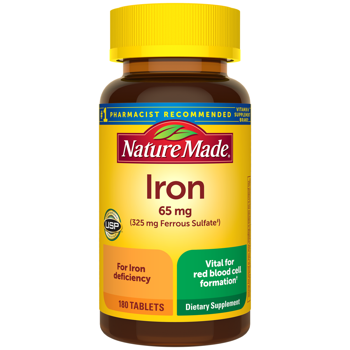 Iron 65 mg Tablets (325 mg Ferrous Sulfate)