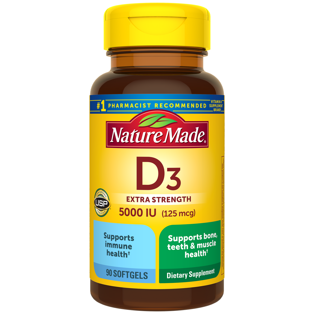 Vitamin D3 Extra Strength 5000 IU (125 mcg) Softgels