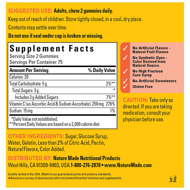 Vitamin C 250 mg Gummies