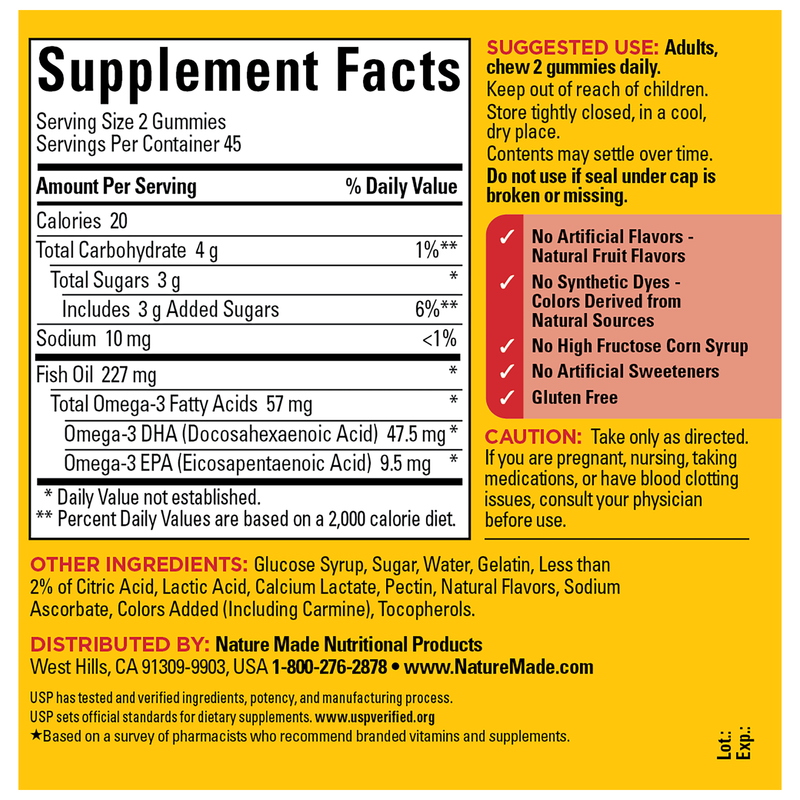 Fish Oil 400 mg (57 mg Omega-3) Gummies