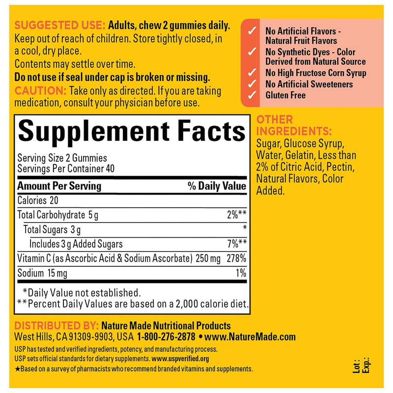 Vitamin C 250 mg Gummies