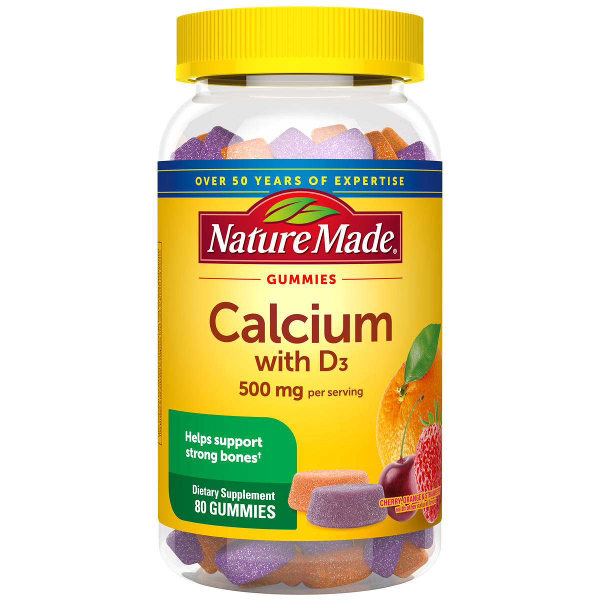Calcium Gummies 500 mg per serving with Vitamin D3