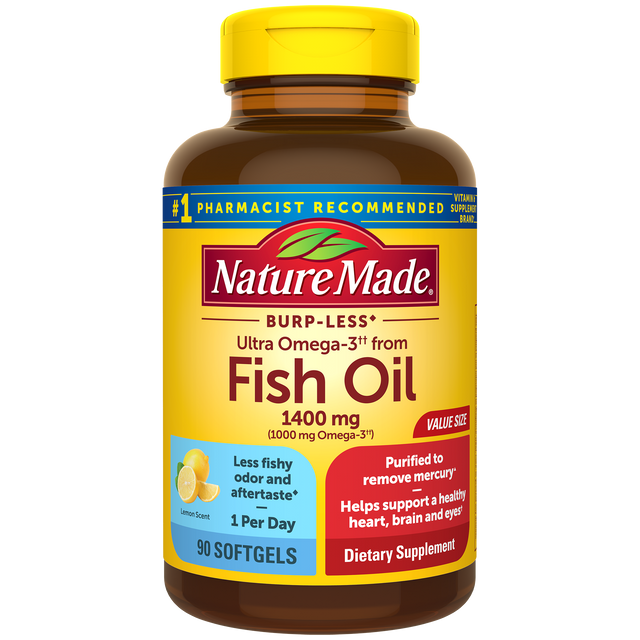 Ultra Omega-3†† from Fish Oil 1400 mg Softgels, Burp-Less♦