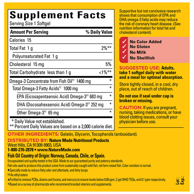 Ultra Omega-3†† from Fish Oil 1400 mg Softgels, Burp-Less♦