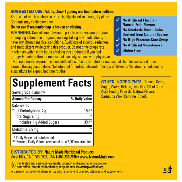 Melatonin 2.5 mg Gummies