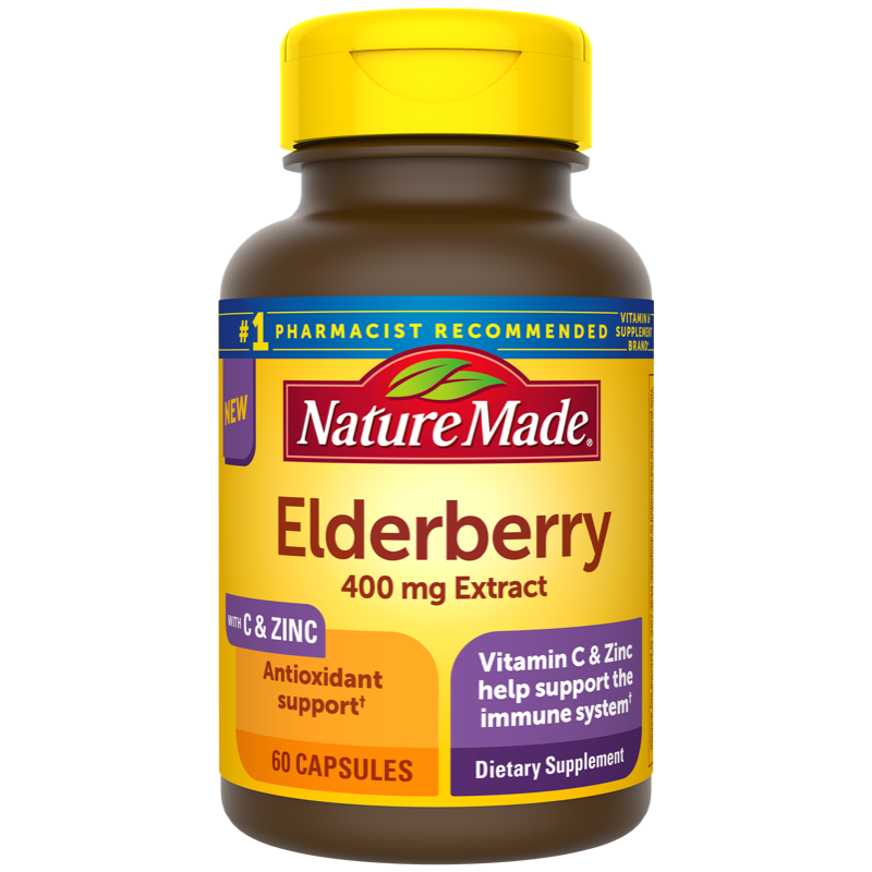 Elderberry Capsules with Vitamin C and Zinc