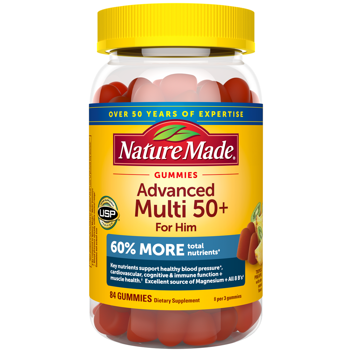 Advanced Multivitamin 50+ For Him Gummies