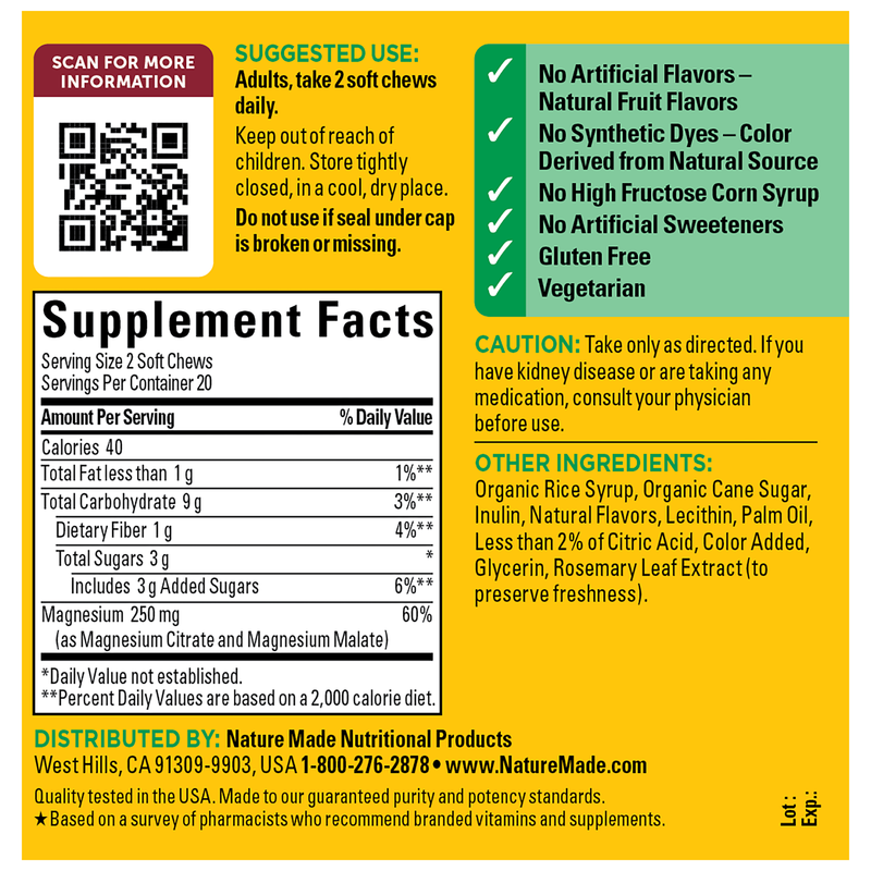 High Absorption Magnesium Complex Soft Chews