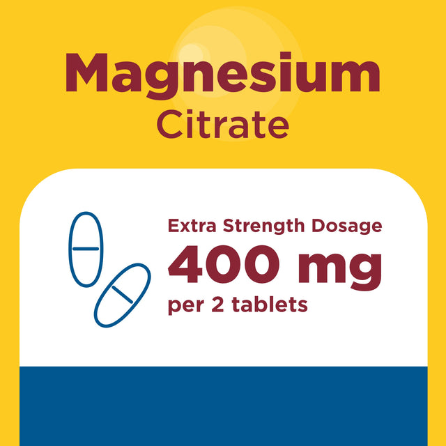 Magnesium Citrate Tablets Extra Strength Dosage High Absorption♦ 400 mg Per 2 Tablets