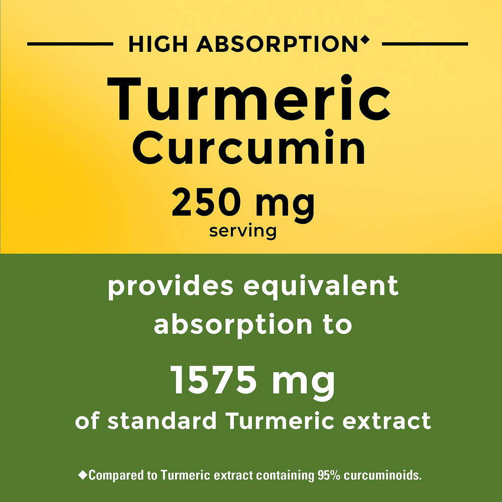 Turmeric Curcumin High Absorption 250 mg Capsules