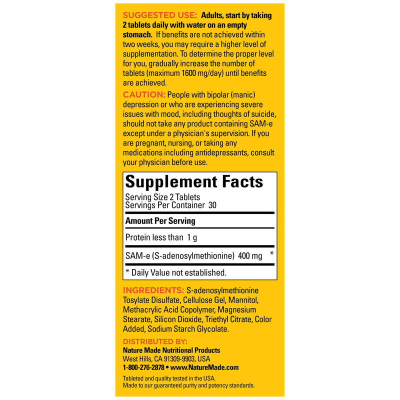 SAM-e Complete®◆ 200 mg Tablets