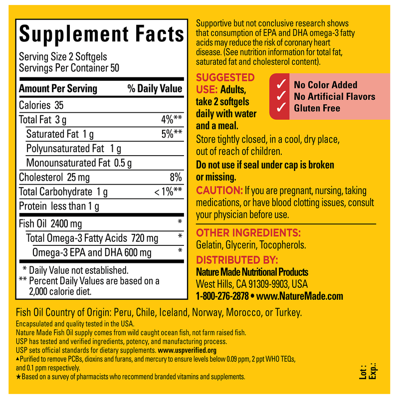 Fish Oil 1200 mg Softgels