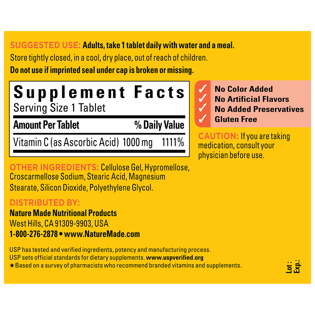 Vitamin C Extra Strength 1000 mg Tablets