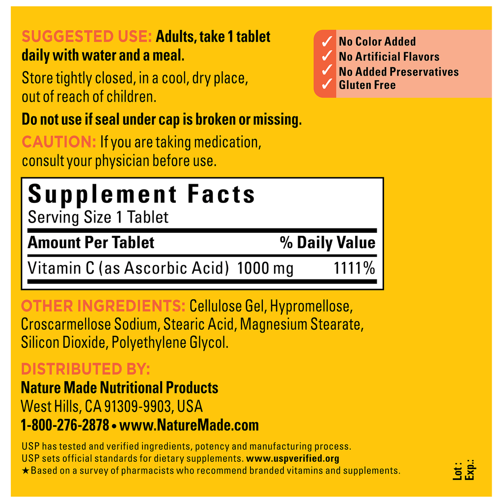 Vitamin C Extra Strength 1000 mg Tablets