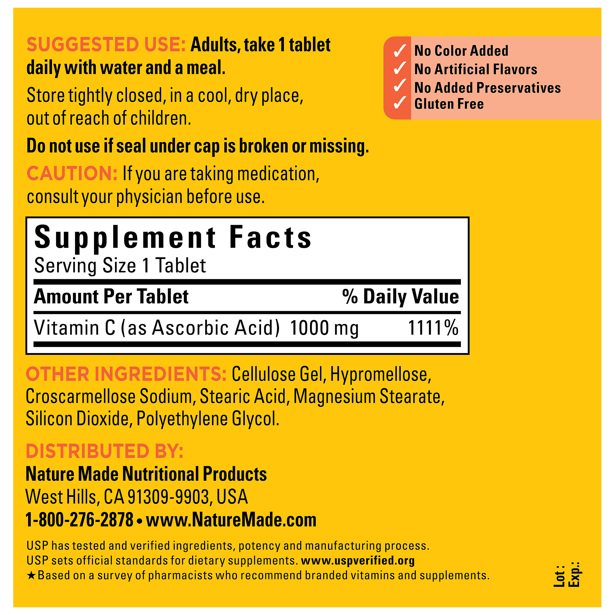 Vitamin C Extra Strength 1000 mg Tablets