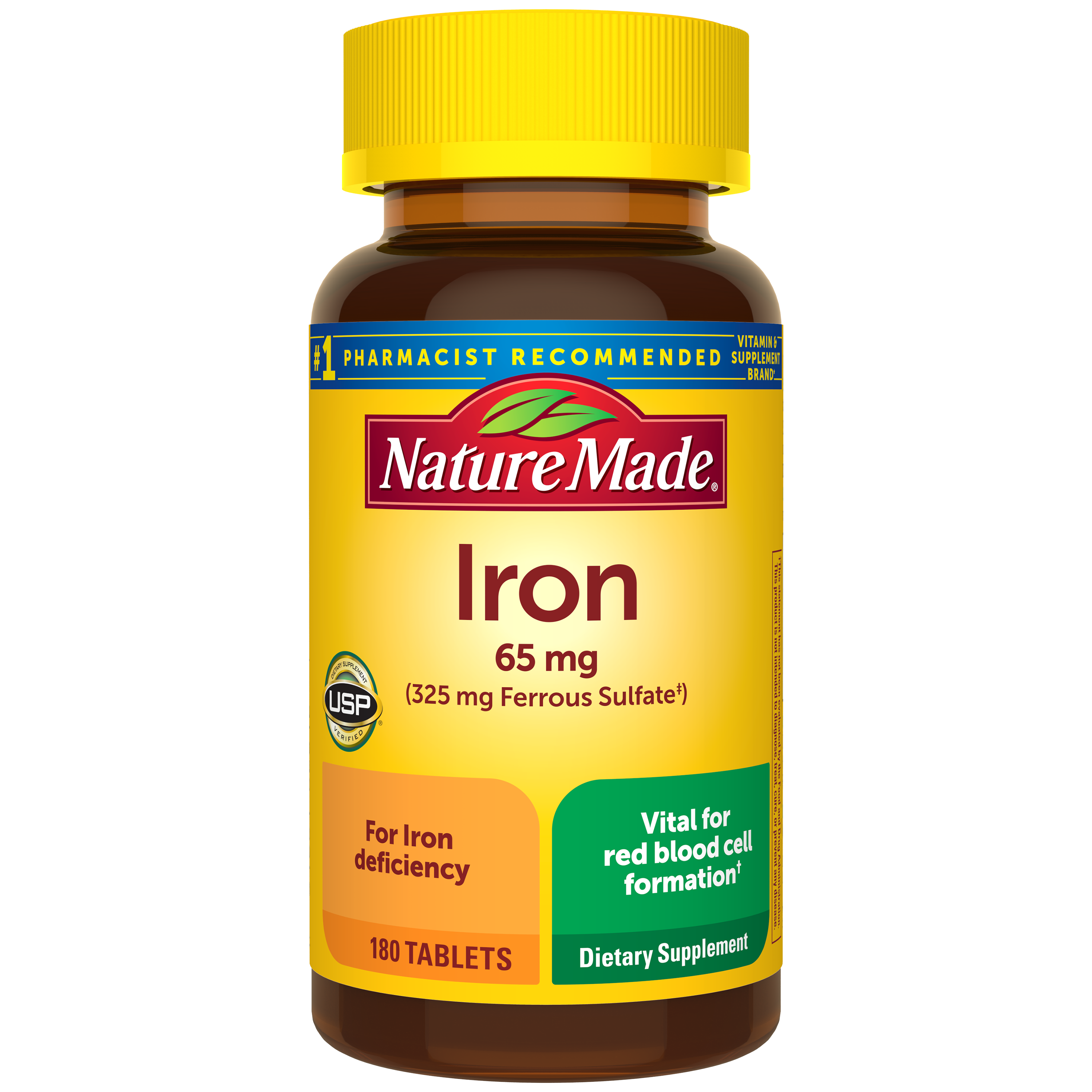 Iron 65 mg Tablets (325 mg Ferrous Sulfate)