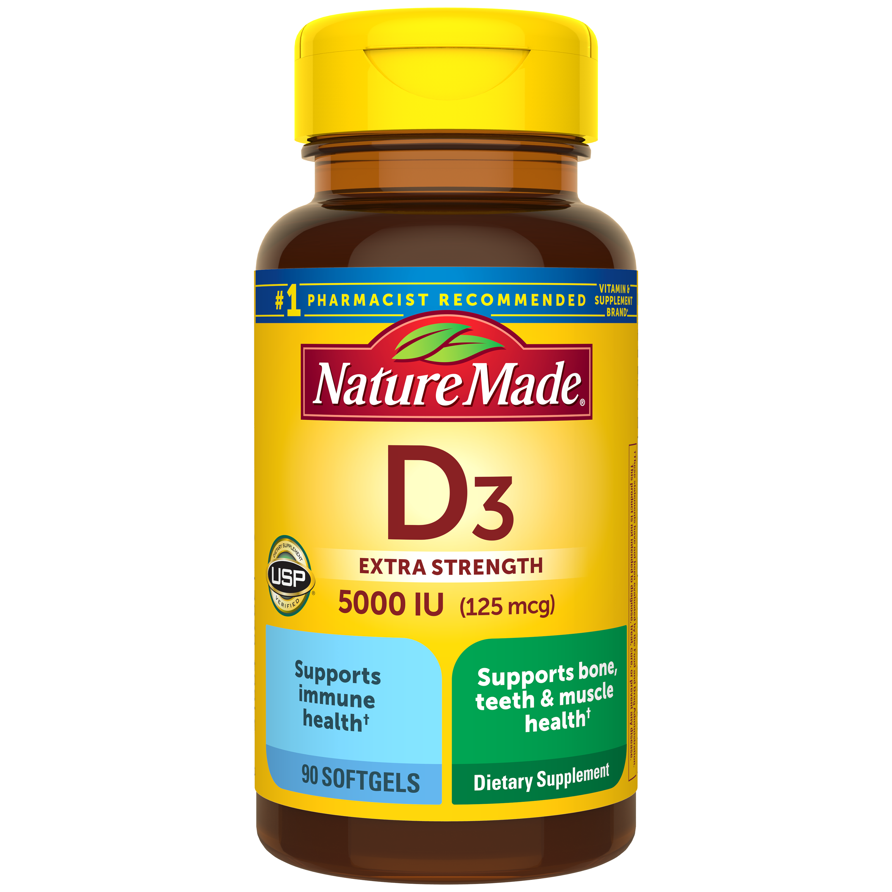 Vitamin D3 Extra Strength 5000 IU (125 mcg) Softgels