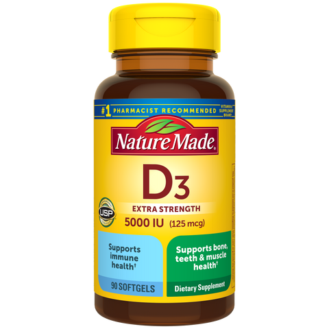 Vitamin D3 Extra Strength 5000 IU (125 mcg) Softgels