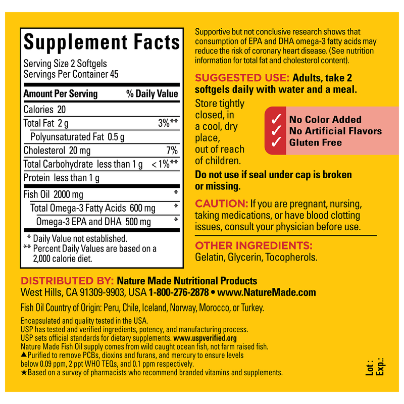 Fish Oil 1000 mg Softgels