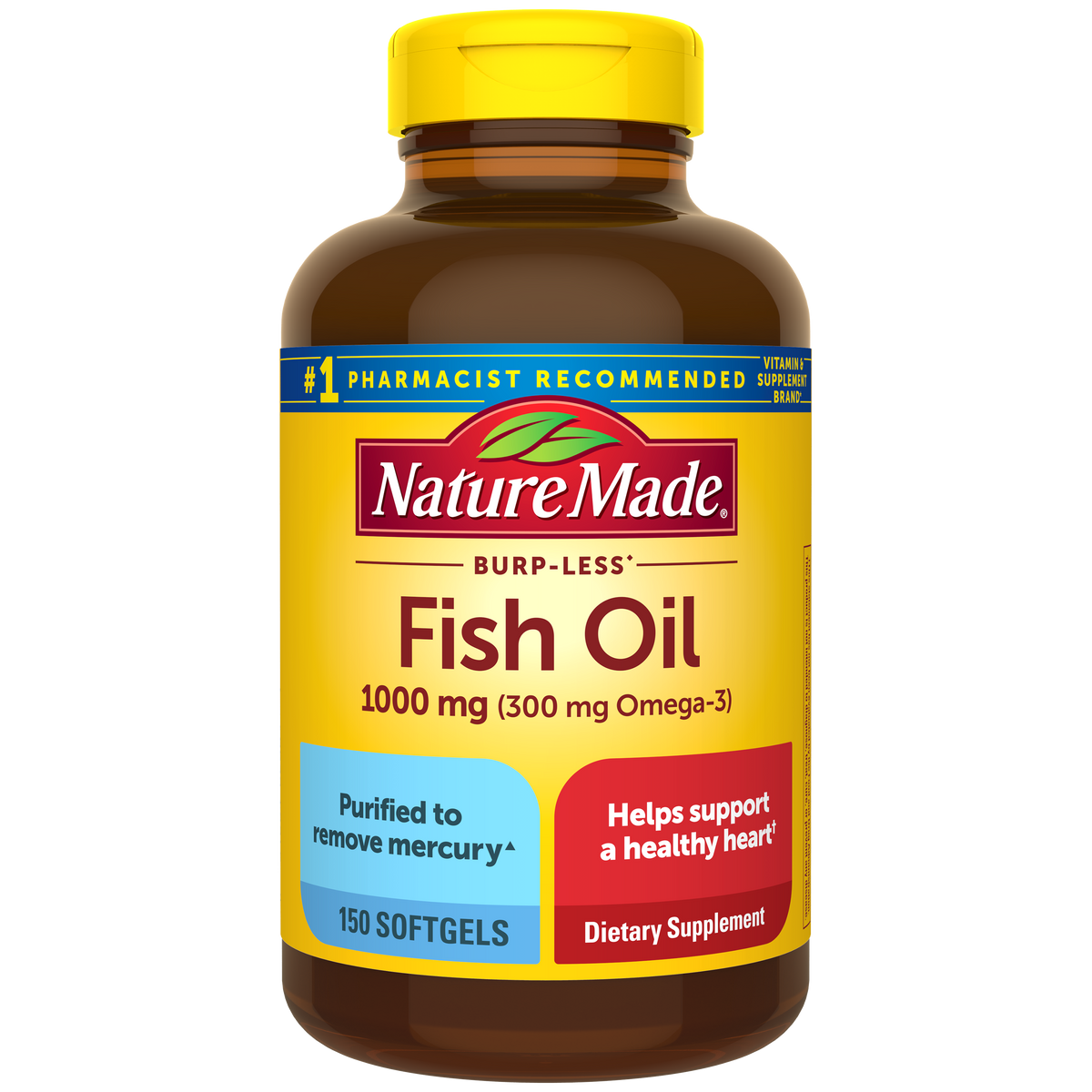 Burp-Less♦ Fish Oil 1000 mg Softgels