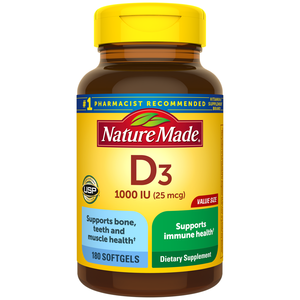 Vitamin D3 1000 IU (25 mcg) Softgels