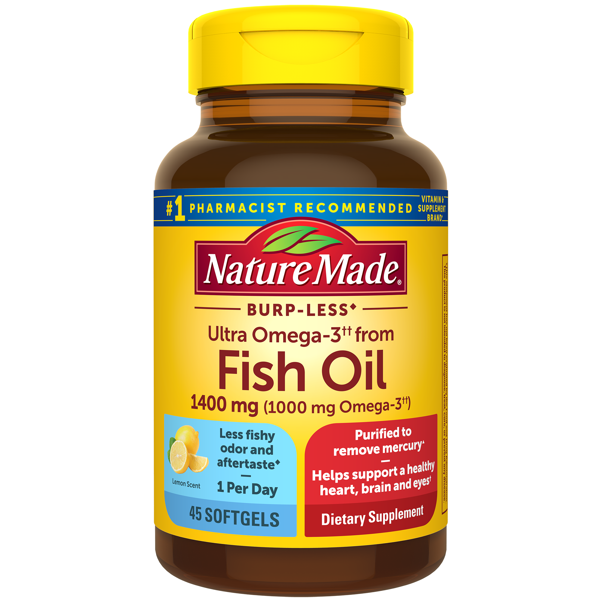 Ultra Omega-3†† from Fish Oil 1400 mg Softgels, Burp-Less♦