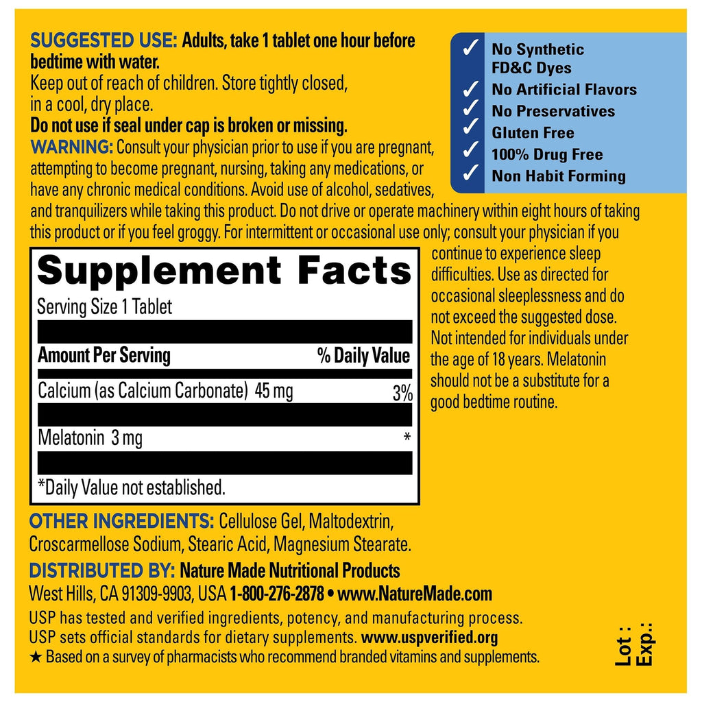 Melatonin 3 mg Tablets