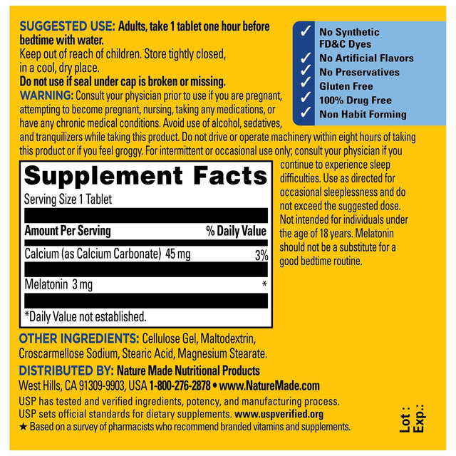 Melatonin 3 mg Tablets