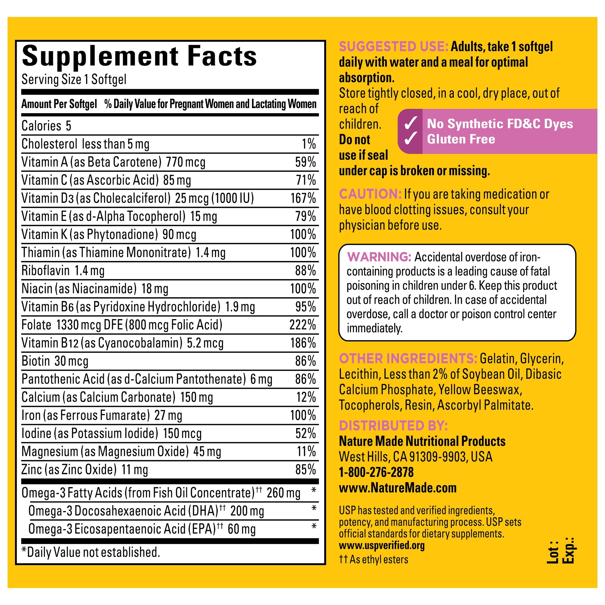 Prenatal Multivitamin Folic Acid + DHA Softgels