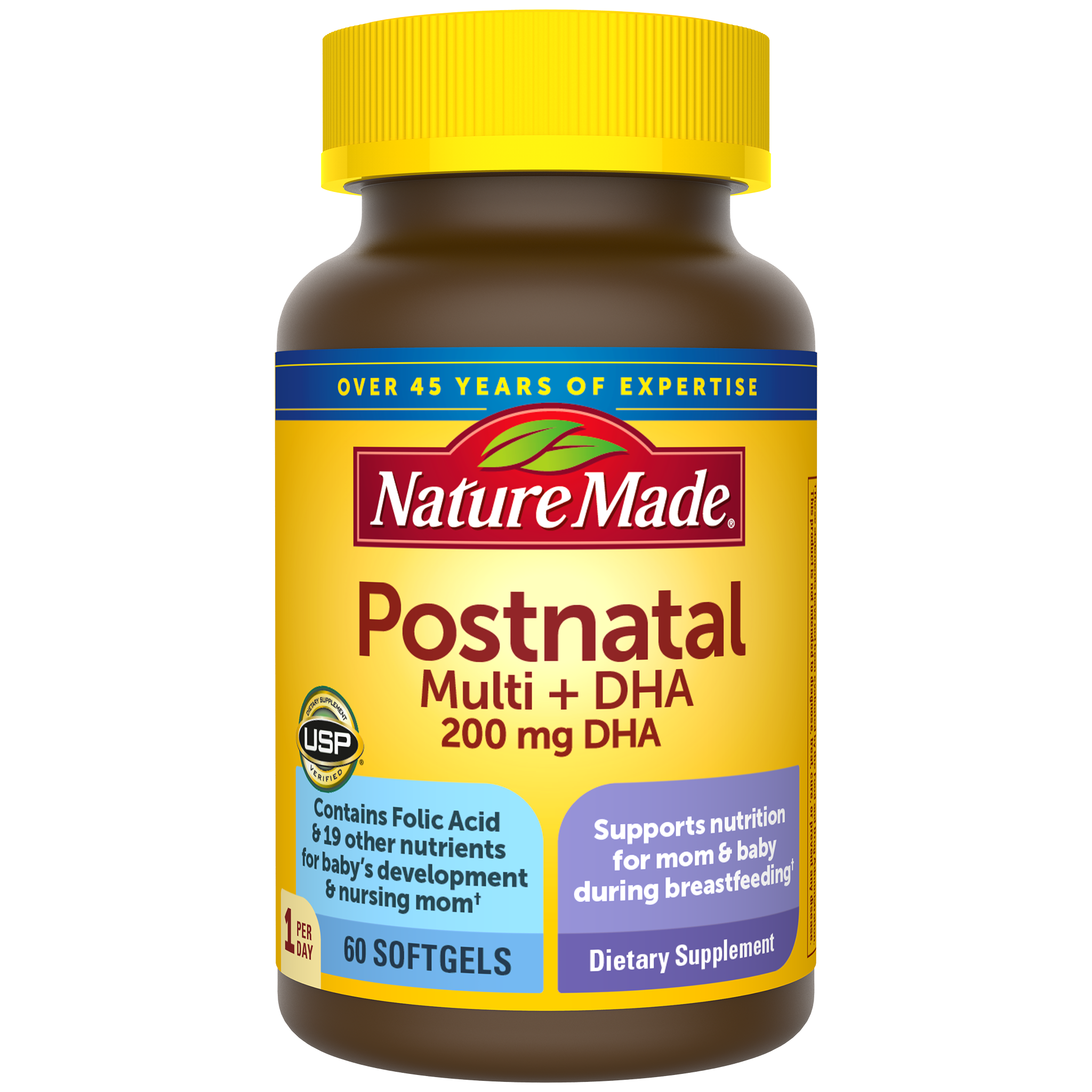 Postnatal Multivitamin + 200 mg DHA Softgels