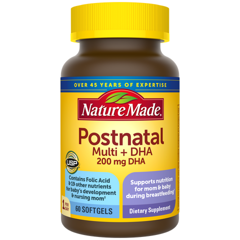 Postnatal Multivitamin + 200 mg DHA Softgels