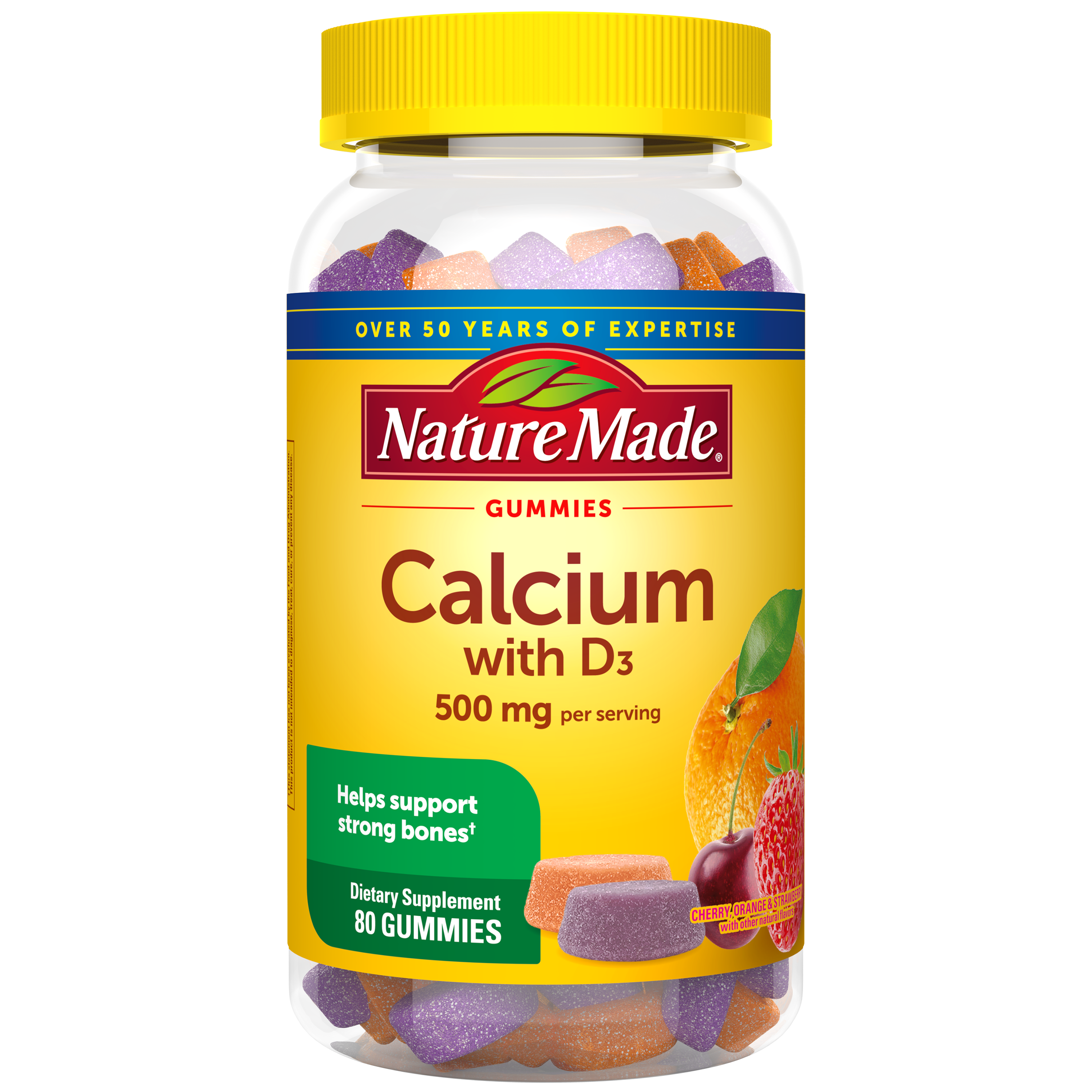 Calcium Gummies 500 mg per serving with Vitamin D3