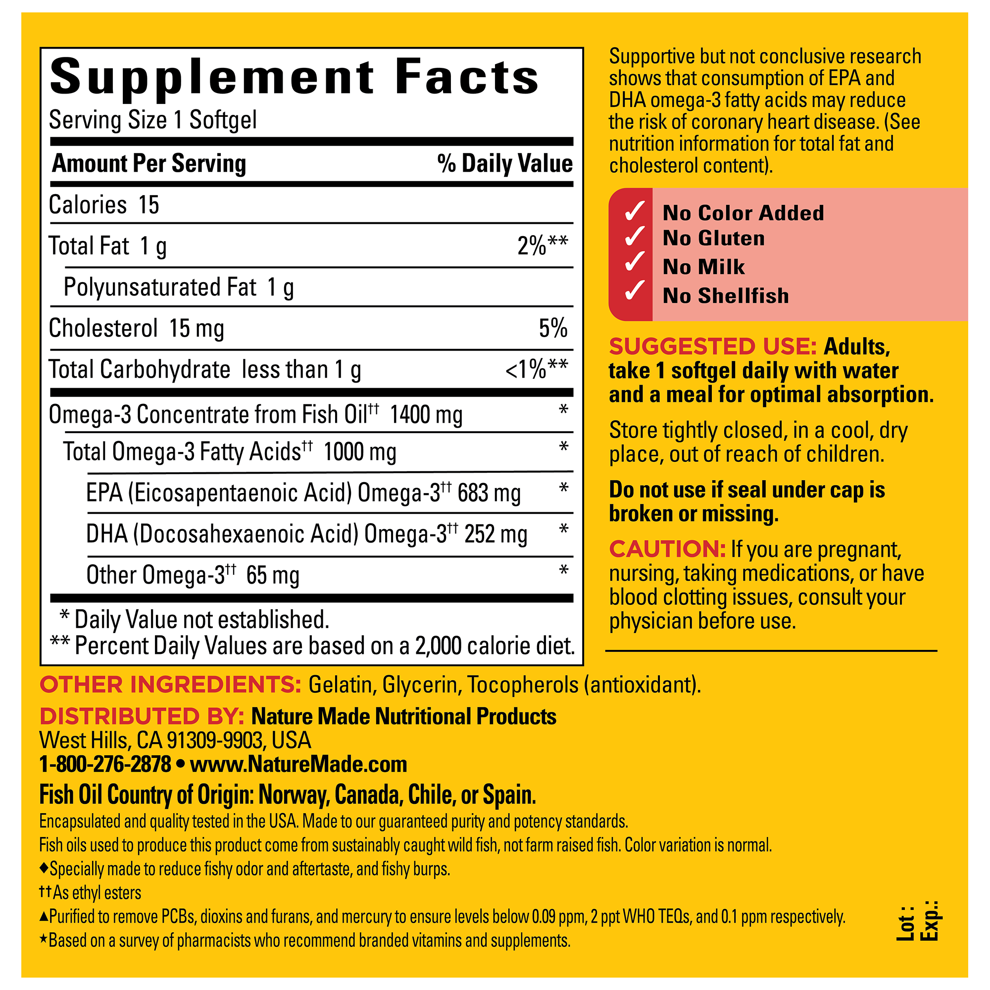 Ultra Omega-3†† from Fish Oil 1400 mg Softgels, Burp-Less♦