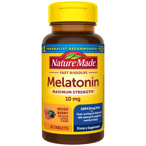 Fast Dissolve Melatonin Maximum Strength‡ 10 mg Tablets