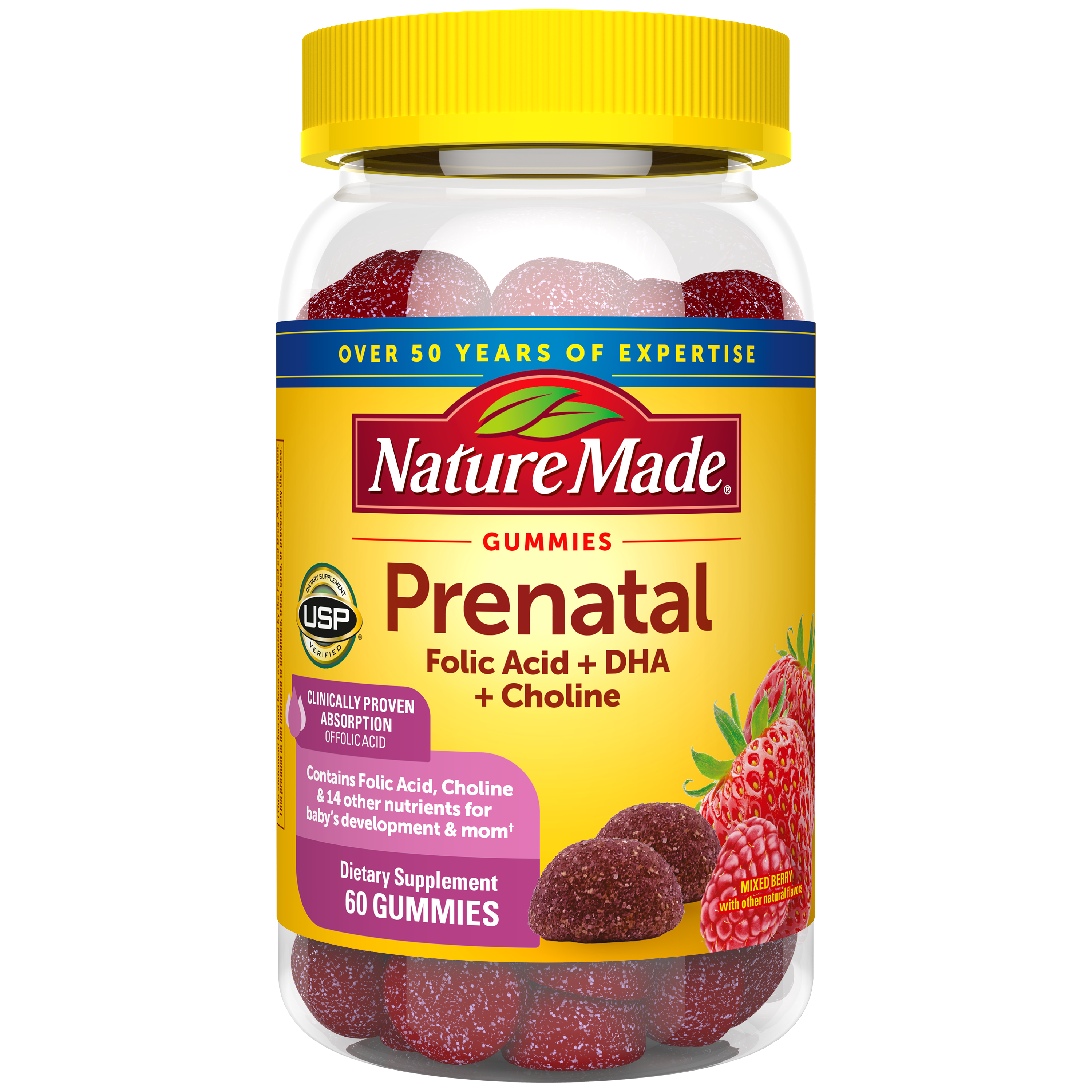 Prenatal Folic Acid + DHA + Choline Gummies