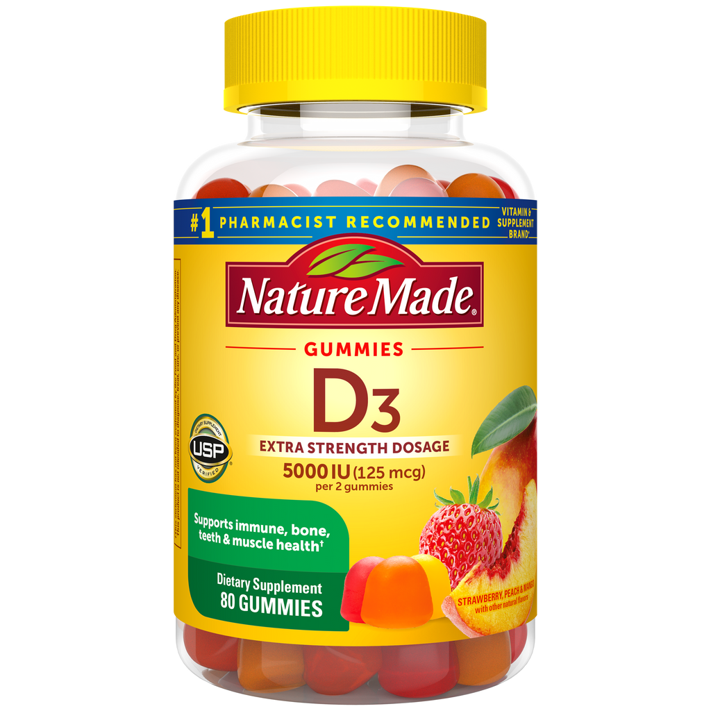 Vitamin D Extra Strength 5000 IU (125 mcg) Gummies