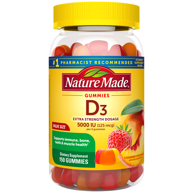Vitamin D Extra Strength 5000 IU (125 mcg) Gummies