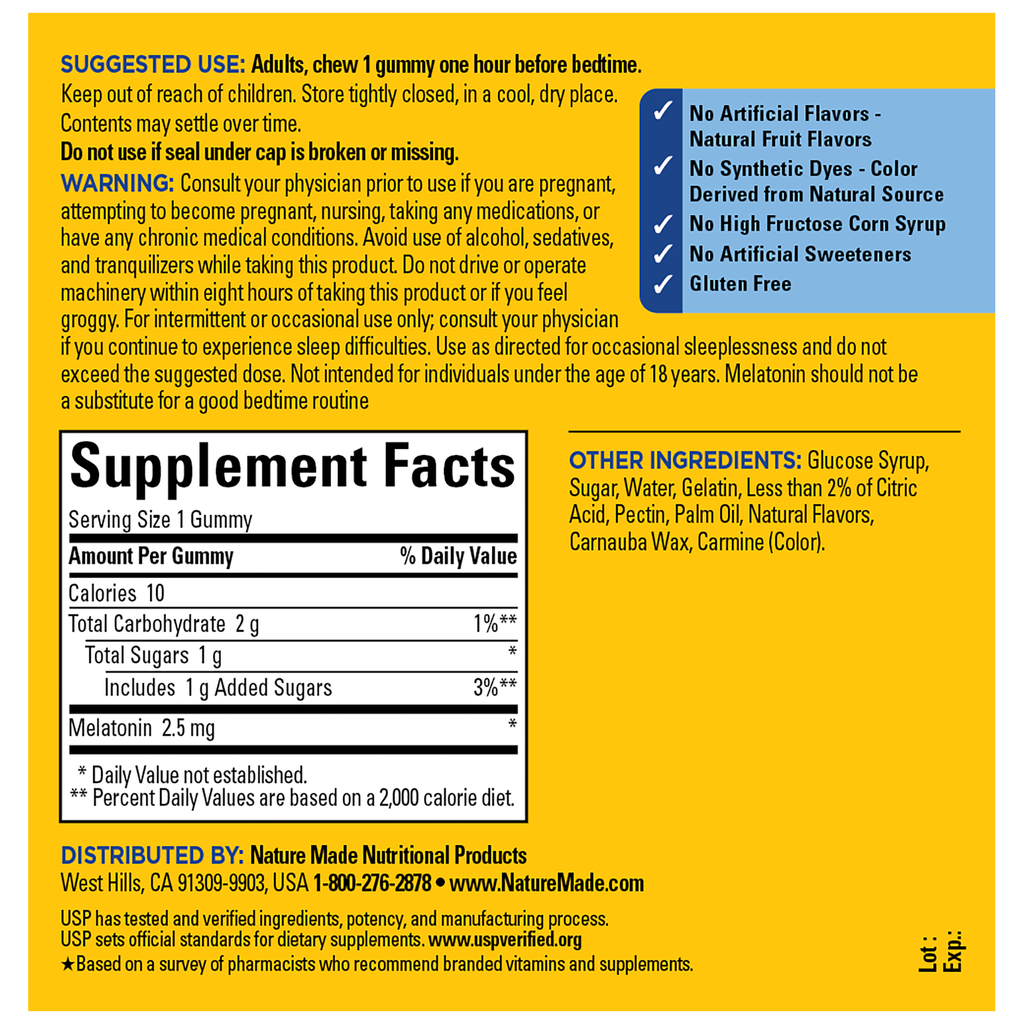 Melatonin 2.5 mg Gummies