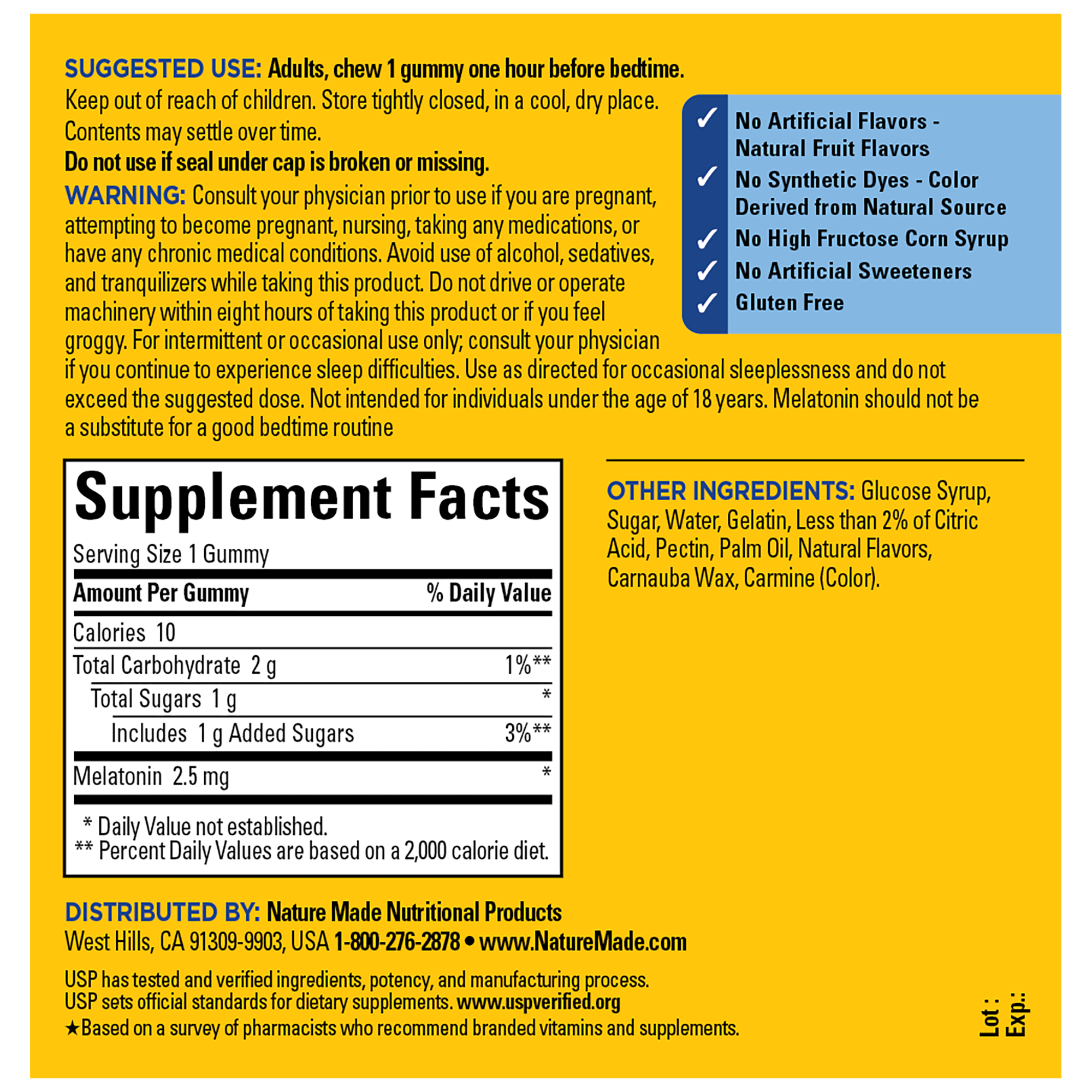 Melatonin 2.5 mg Gummies