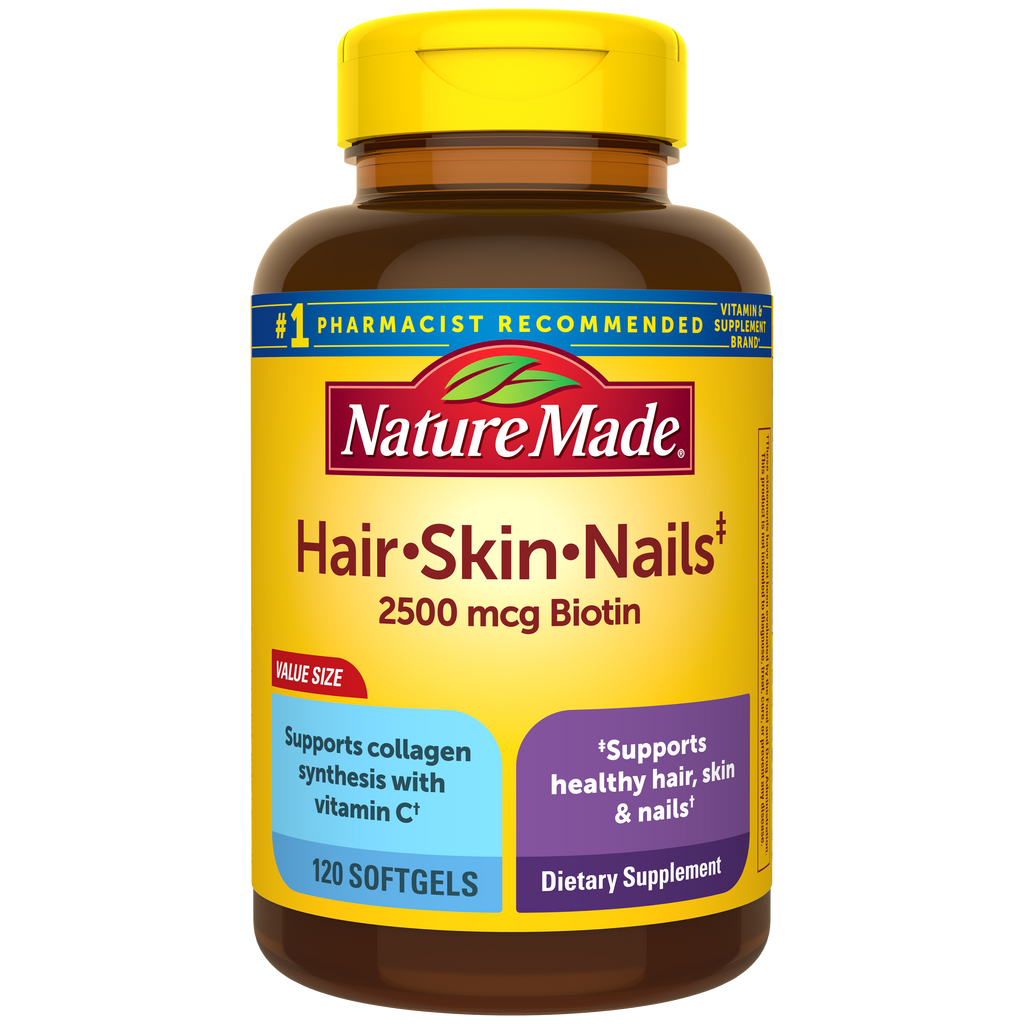 Hair-Skin-Nails‡ 2500 mcg Biotin Softgels