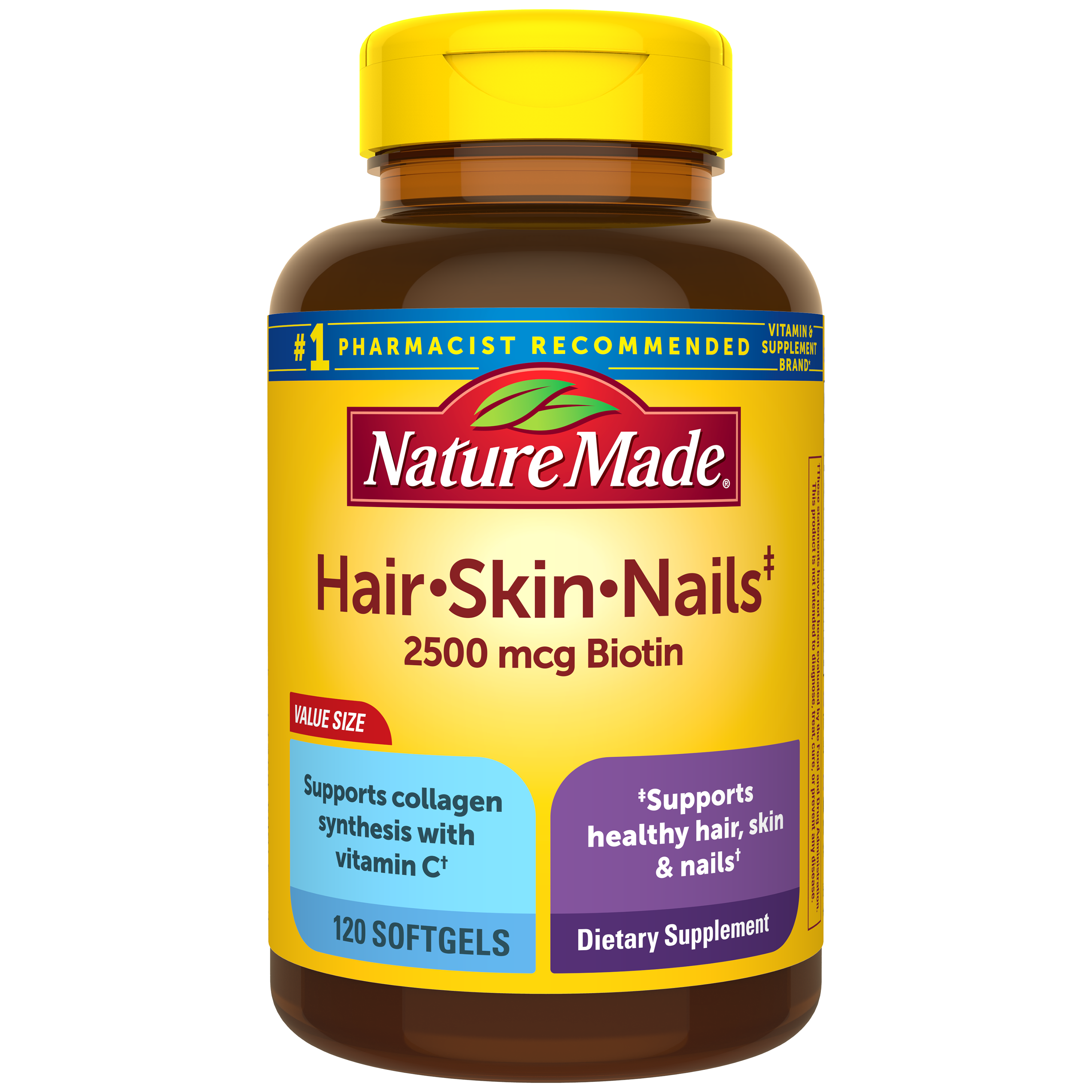 Hair-Skin-Nails‡ 2500 mcg Biotin Softgels