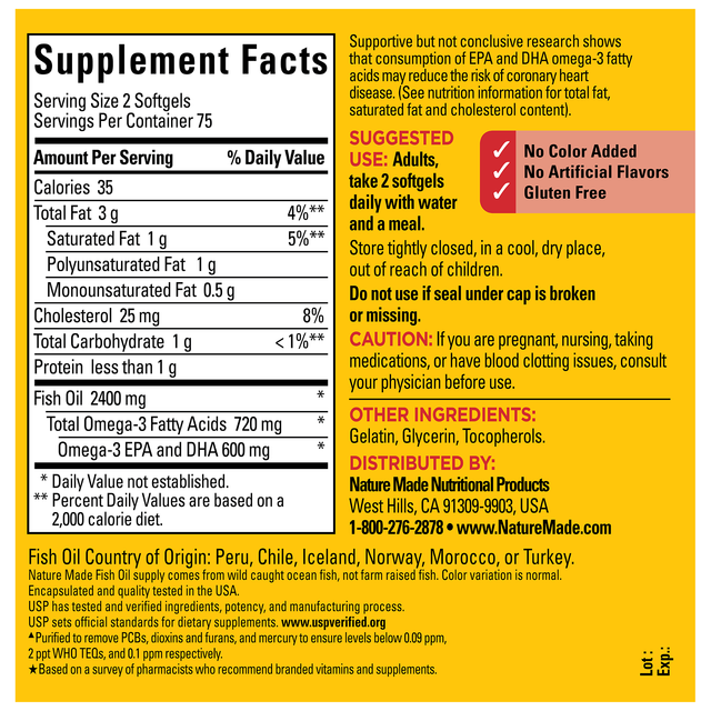 Fish Oil 1200 mg Softgels