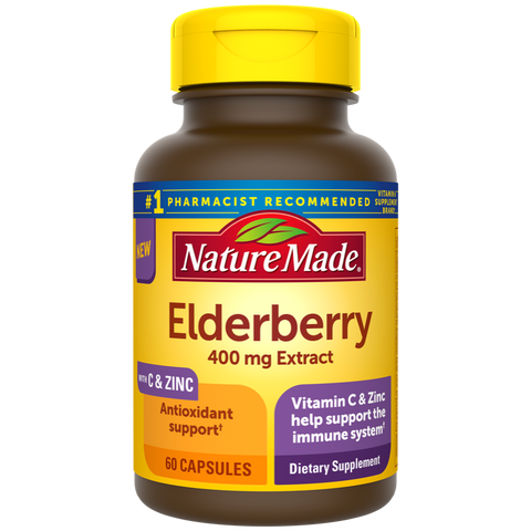 Elderberry Capsules with Vitamin C and Zinc