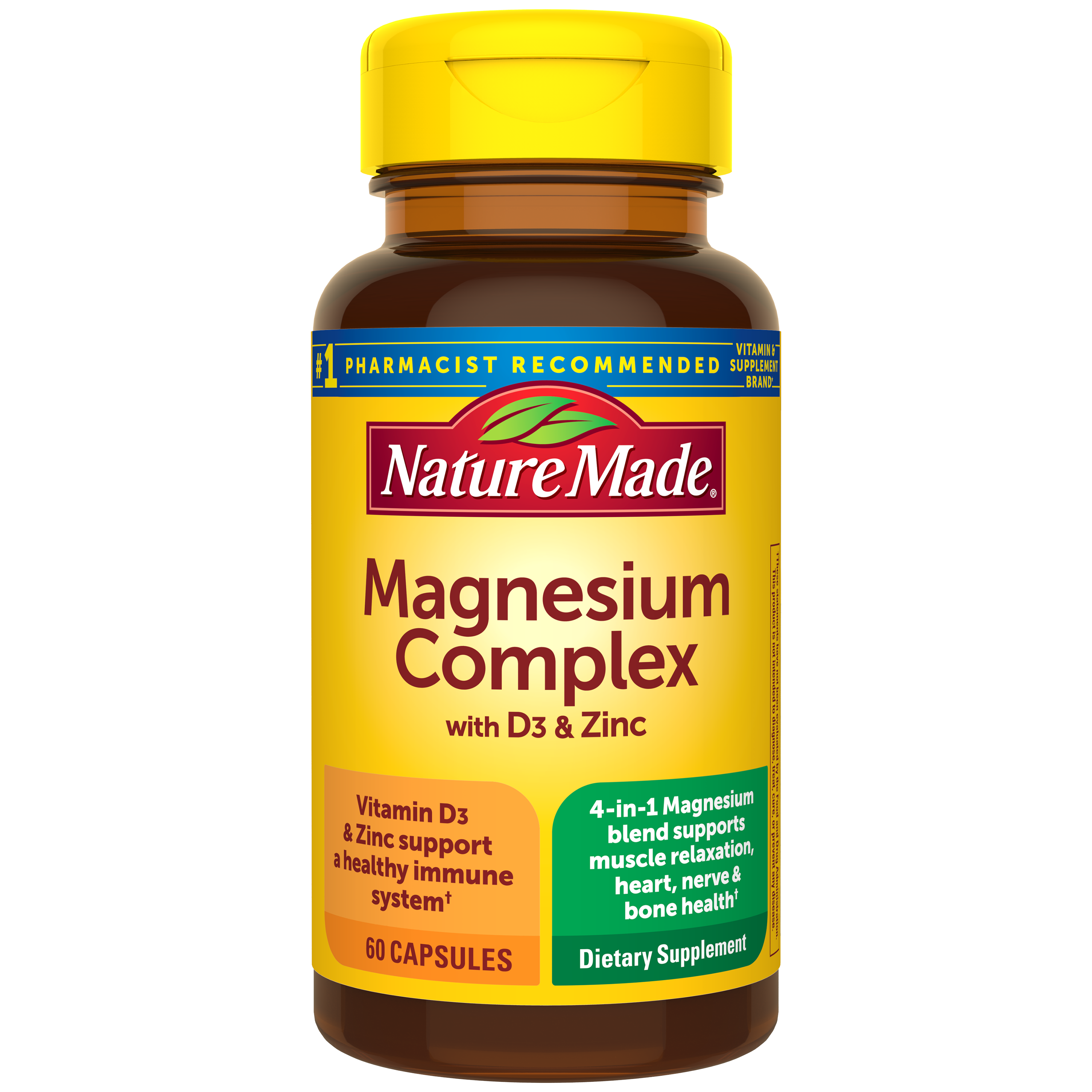 Magnesium Complex Capsules with D3 and Zinc