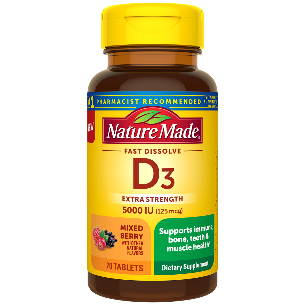 Vitamin D3 5000 IU (125 mcg) Fast Dissolve Tablets