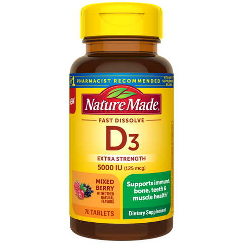 Vitamin D3 5000 IU (125 mcg) Fast Dissolve Tablets