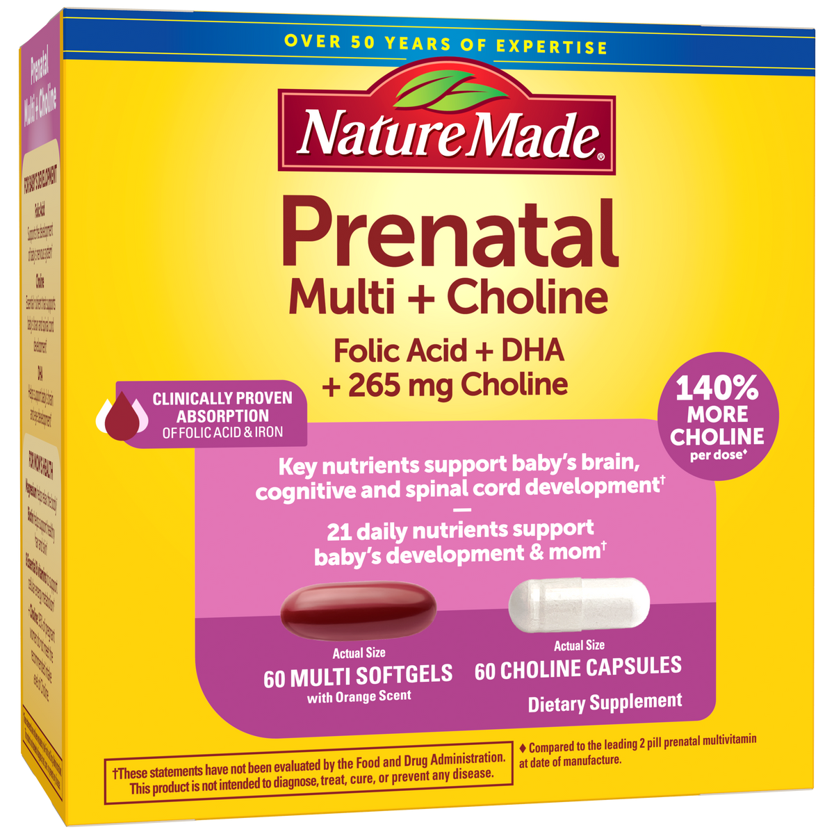 Prenatal Multivitamins + Choline Capsules